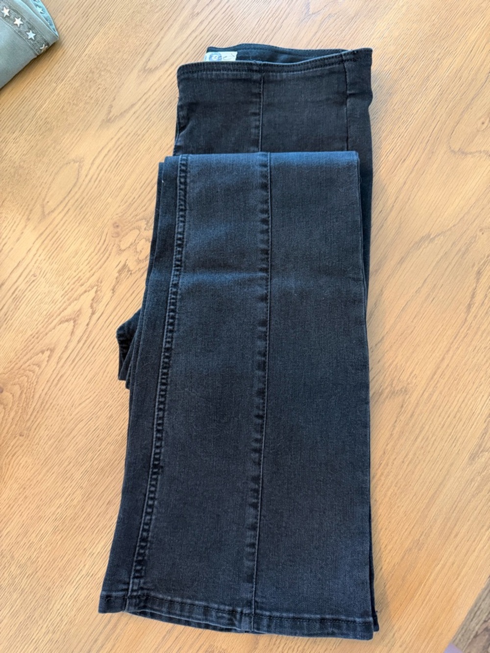 Free People Wide Leg Jeans in Black